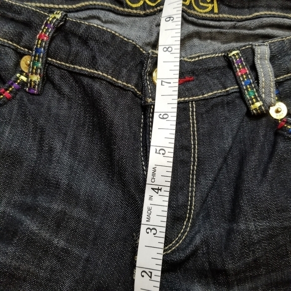 COOGI 9/10 Straight leg black jeans embroidered - Picture 9 of 15